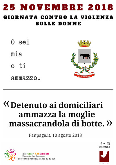 25 Novembre GIORNATA CONTRO LA VIOLENZA SULLE DONNE