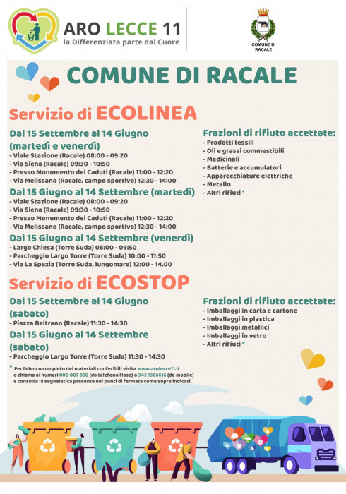 Servizio di Ecolinea ed Ecostop – Racale