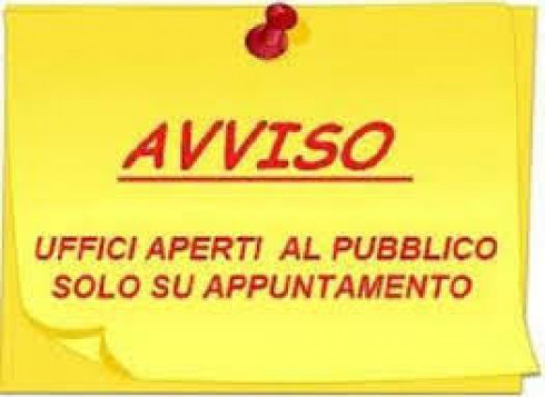 AVVISO CHIUSURA AL PUBBLICO UFFICI COMUNALI