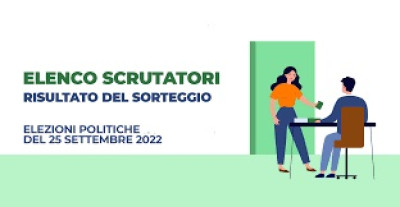 ELENCO SCRUTATORI NOMINATI PER LE ELEZIONI POLITICHE DEL 25/09/2022