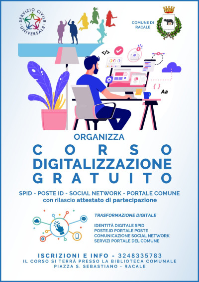 CORSO DIGITALIZZAZIONE GRATUITO - AVVISO APERTURA ISCRIZIONI