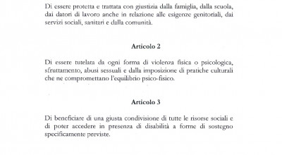 La Nuova Carta dei Diritti della Bambina