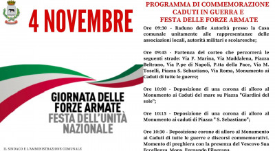 4 Novembre 2022: Festa delle Forze Armate e dell’Unità d’I...