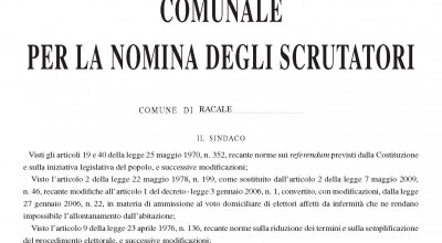 Referendum Popolare di domenica 17 aprile 2016:Convocazione della Commissione...