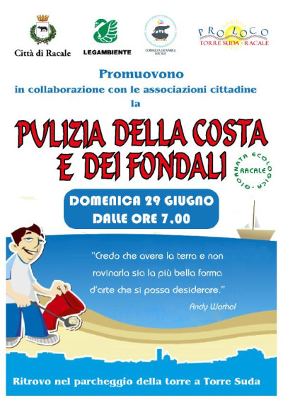 Pulizia della costa e dei fondali