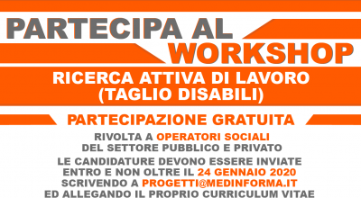 PROGETTO ABIL: WORKSHOP RICERCA ATTIVA DI LAVORO TAGLIO - DISABILI