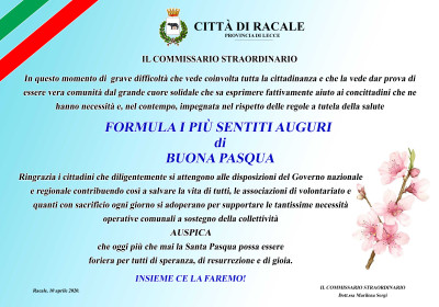 Manifesto Auguri Pasquali