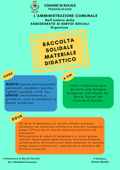 Raccolta Solidale Materiale Didattico