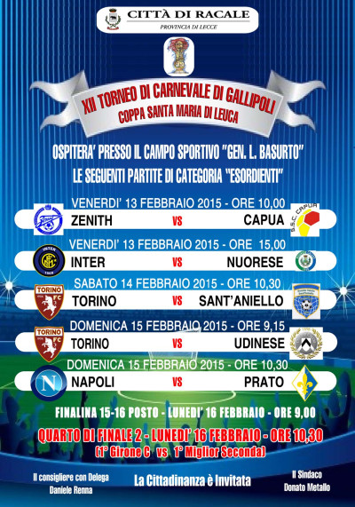 XII TORNEO CITTÀ DI GALLIPOLI - COPPA SANTA MARIA DI LEUCA