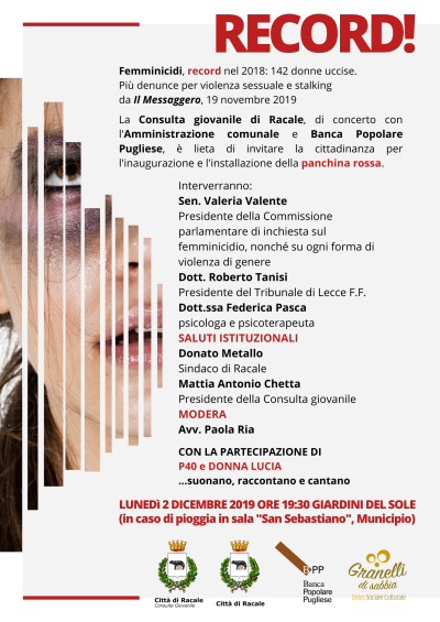  Inaugurazione panchina rossa