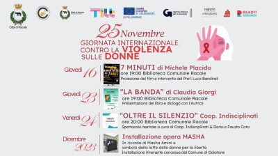 25 NOVEMBRE - GIORNATA INTERNAZIONALE CONTRO LA VIOLENZA SULLE DONNE.