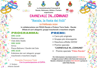 Carnevale in ... Comune! Racale, la festa dei folli!