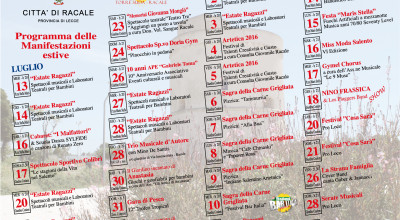 PROGRAMMA DELLE MANIFESTAZIONI ESTIVE 2016