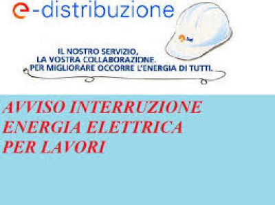 Avviso interruzione di energia elettrica in data 22 luglio 2022 in alcune vie...