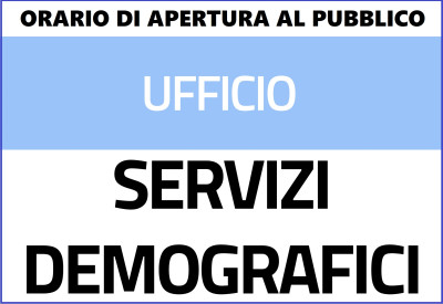 Avviso di modifica degli orari d'ufficio dei servizi demografici