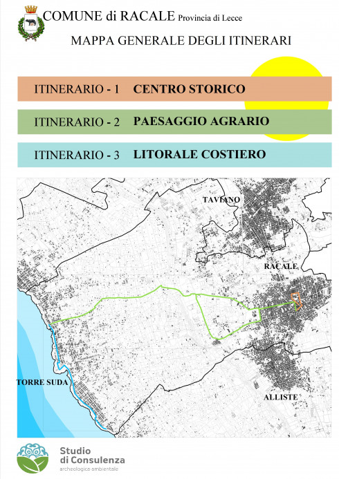 Mappa Generale degli Itinerari del Comune di Racale